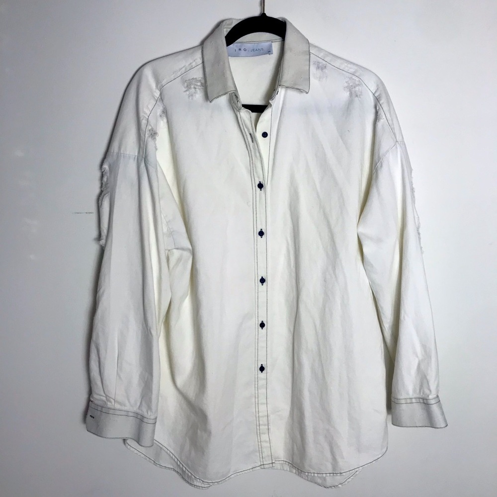 Iro Denim shirt Distressed long Sleeves